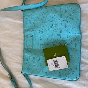 Kate Spade Aqua Perforated Shoulder Bag